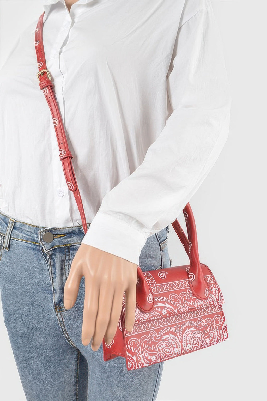 Bandana Single Handle Flap Crossbody Bag