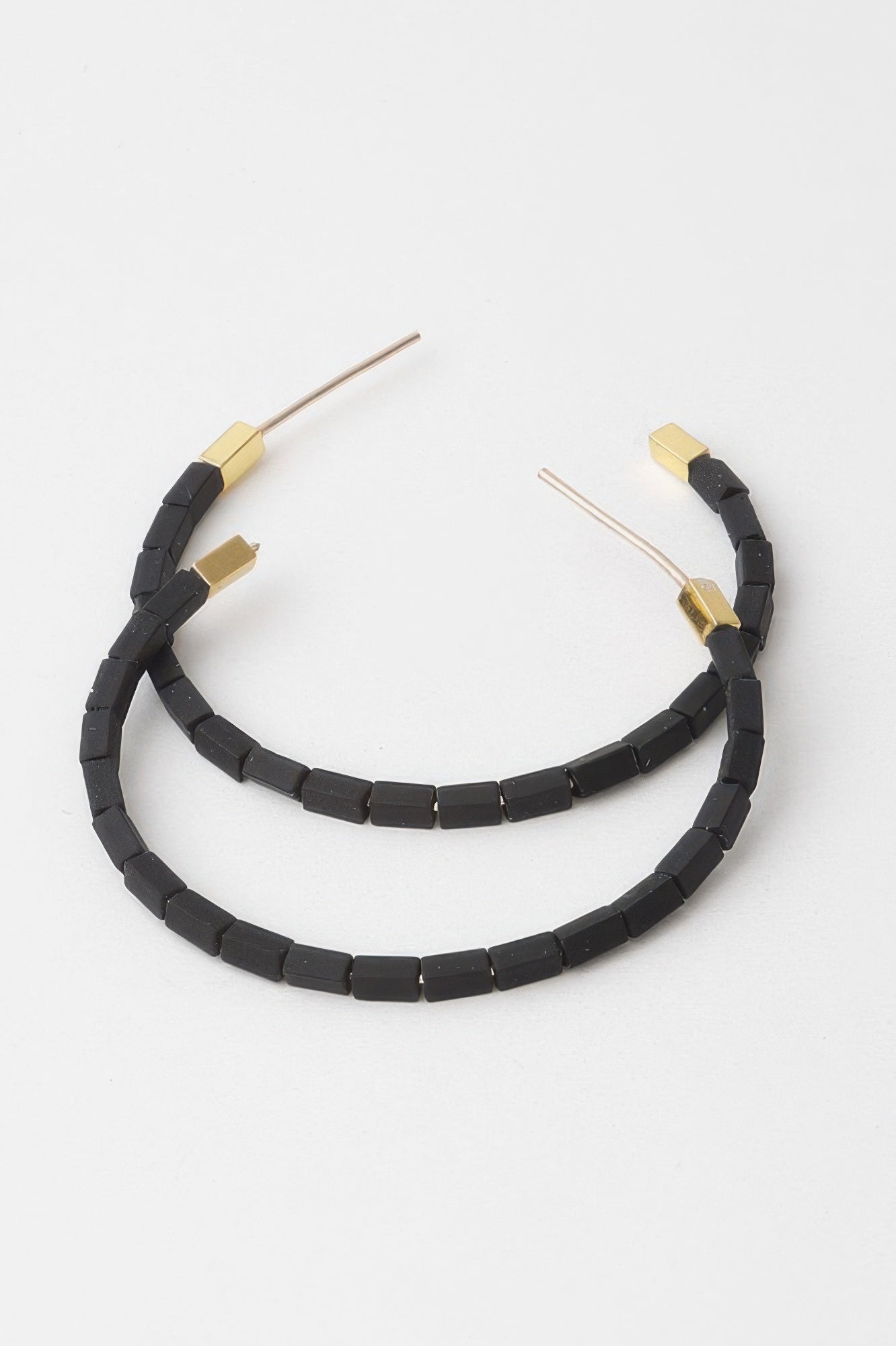 Beaded Clay Hoop Earrings