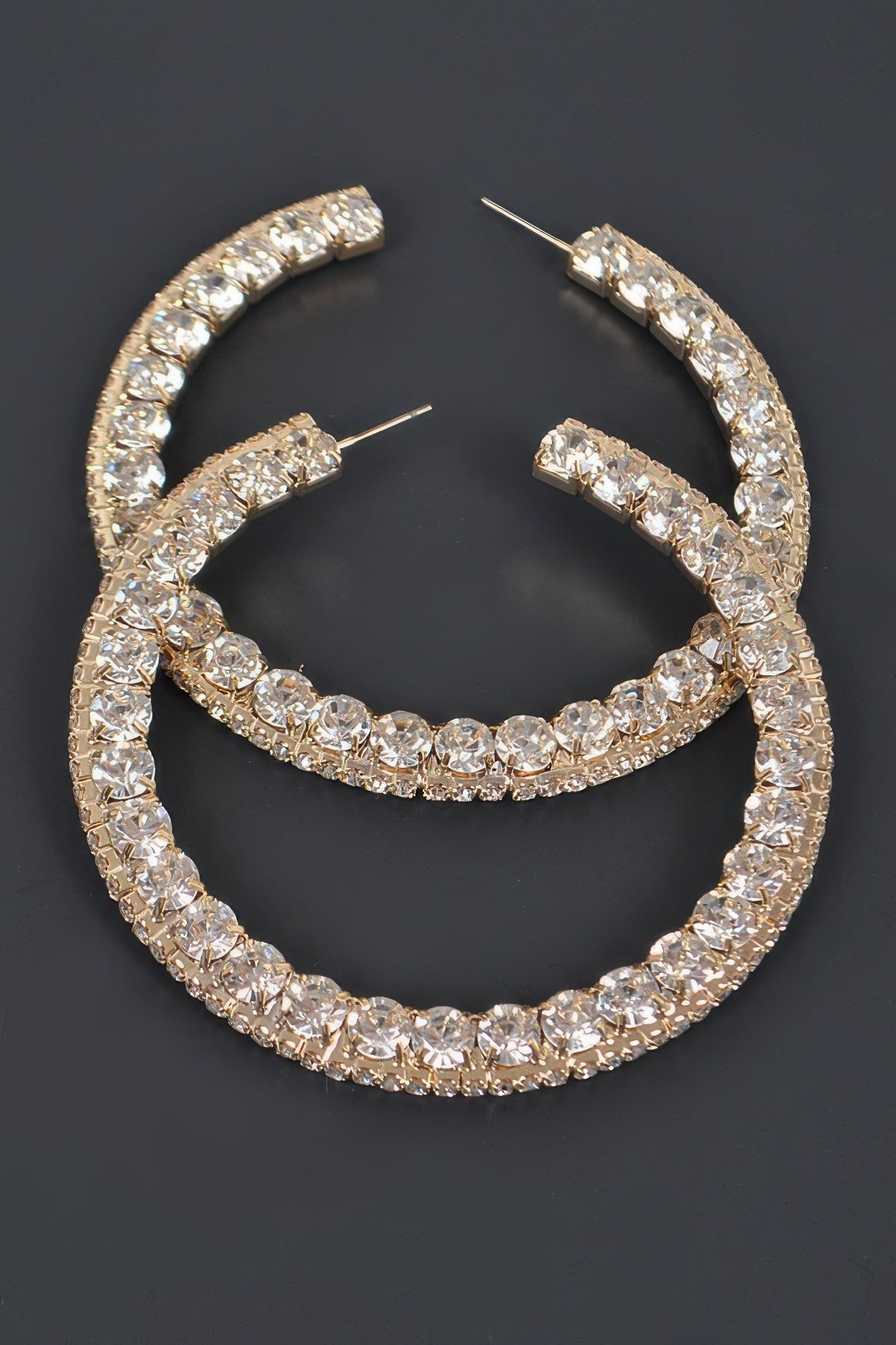 60mm Rhinestone Hoop Earring