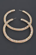 80mm Rhinestone Hoop Earring