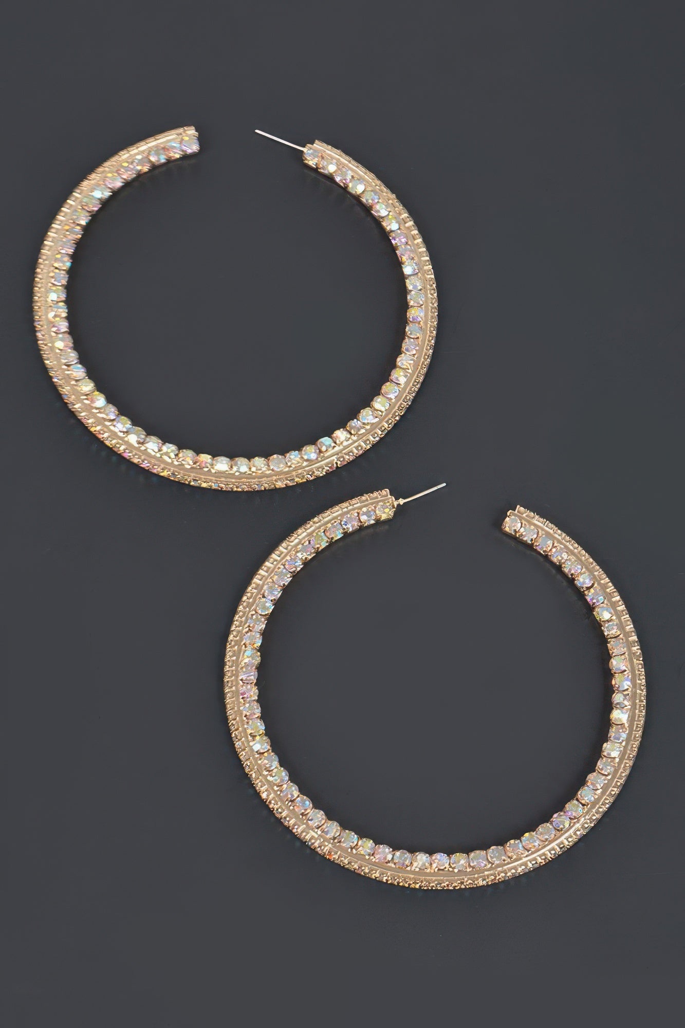 80mm Rhinestone Hoop Earring