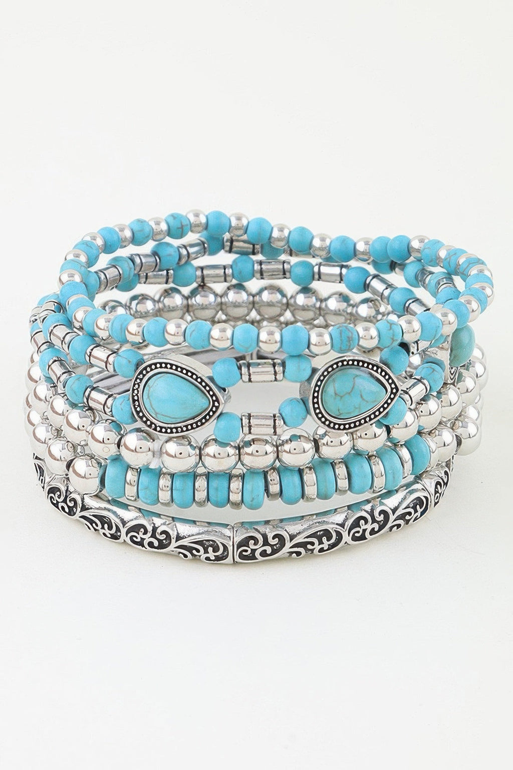 Antique Teardrop Beaded Bracelet