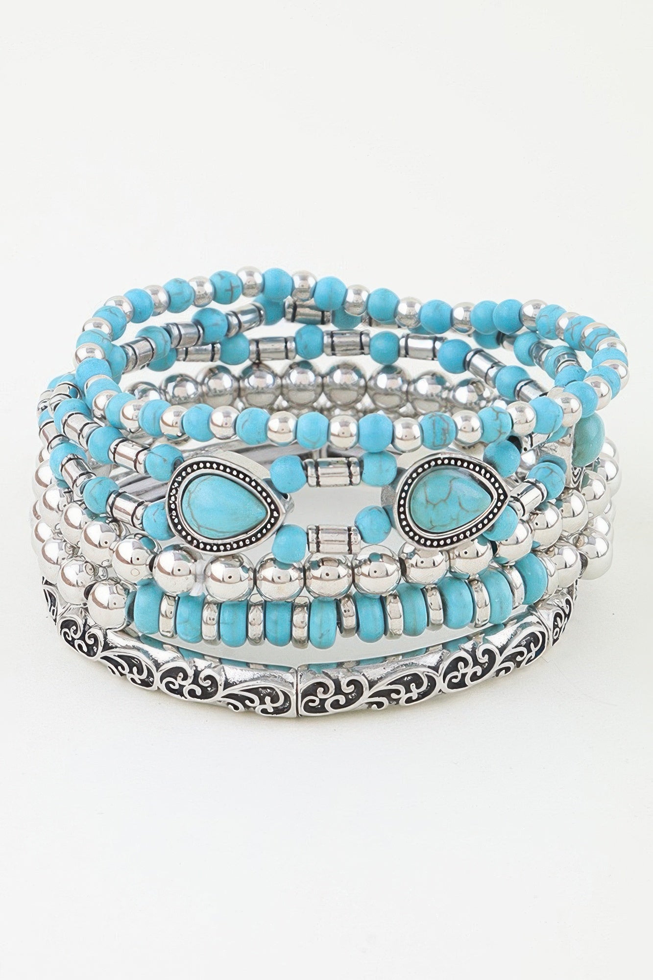 Antique Teardrop Beaded Bracelet