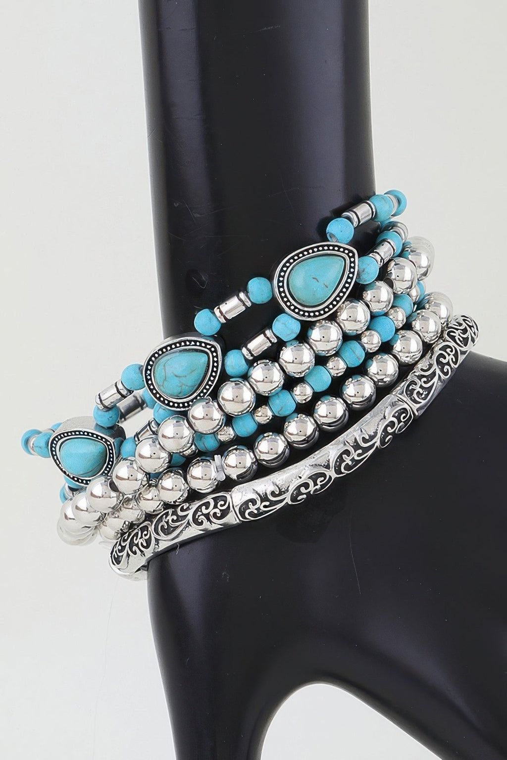 Antique Teardrop Beaded Bracelet