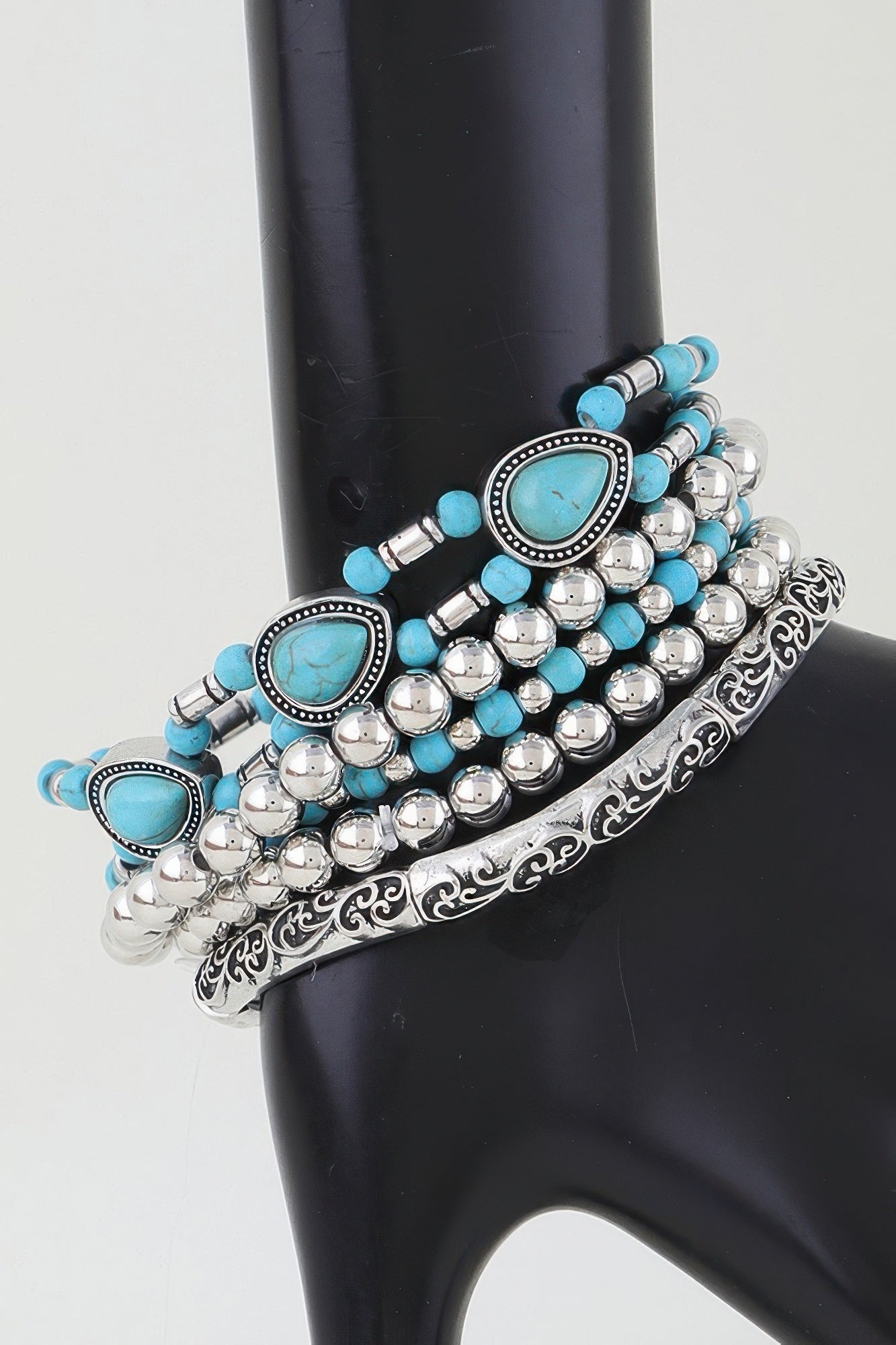 Antique Teardrop Beaded Bracelet