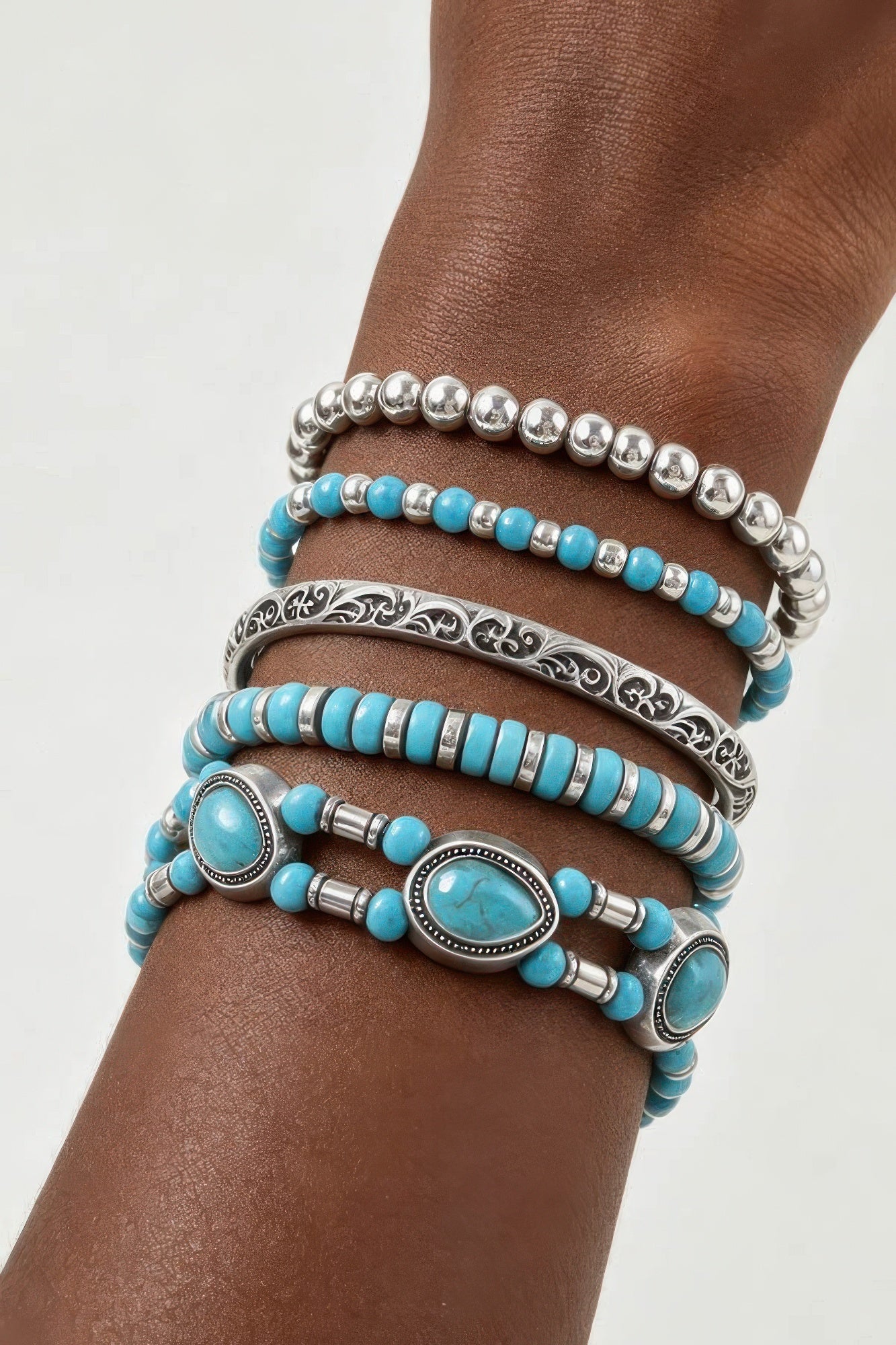 Antique Teardrop Beaded Bracelet
