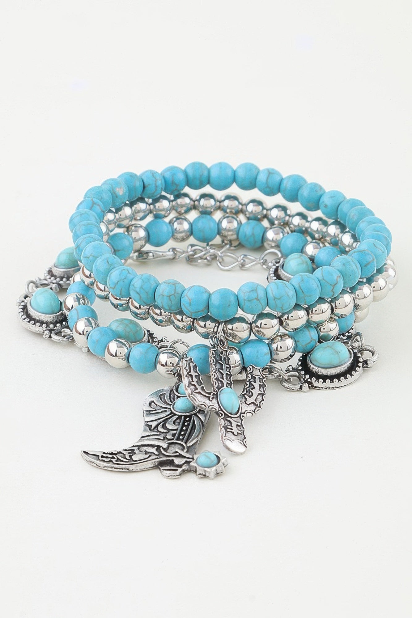 Antique Cowboy Boot Beaded Bracelet