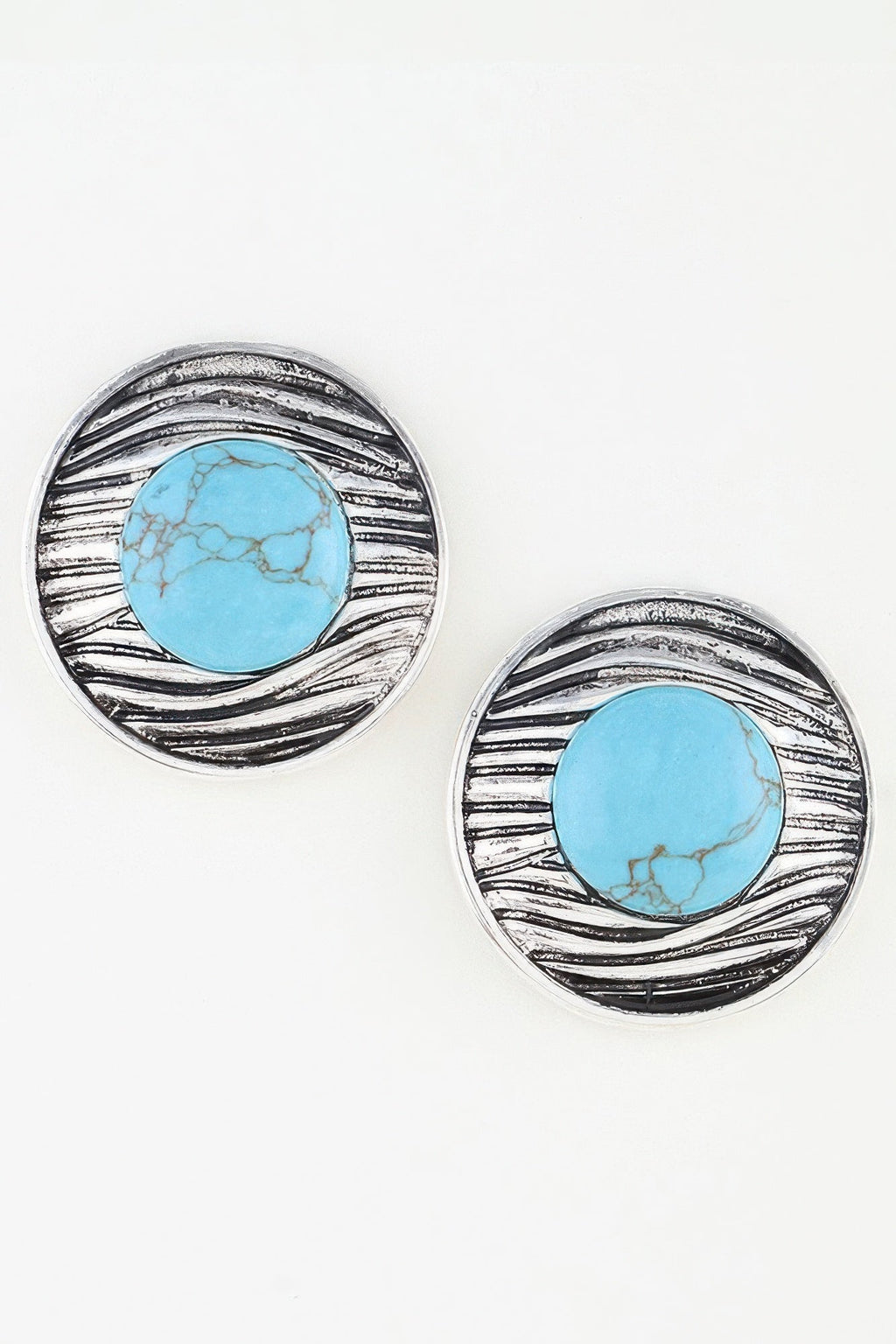 Antique Ribbed Planet Earrings