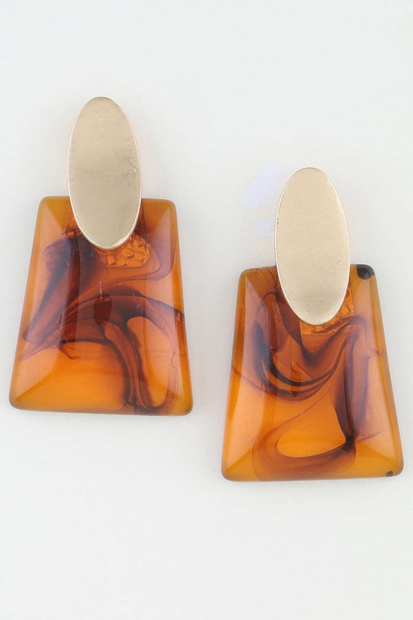 Abstract Marble Stone Fashion Earrings