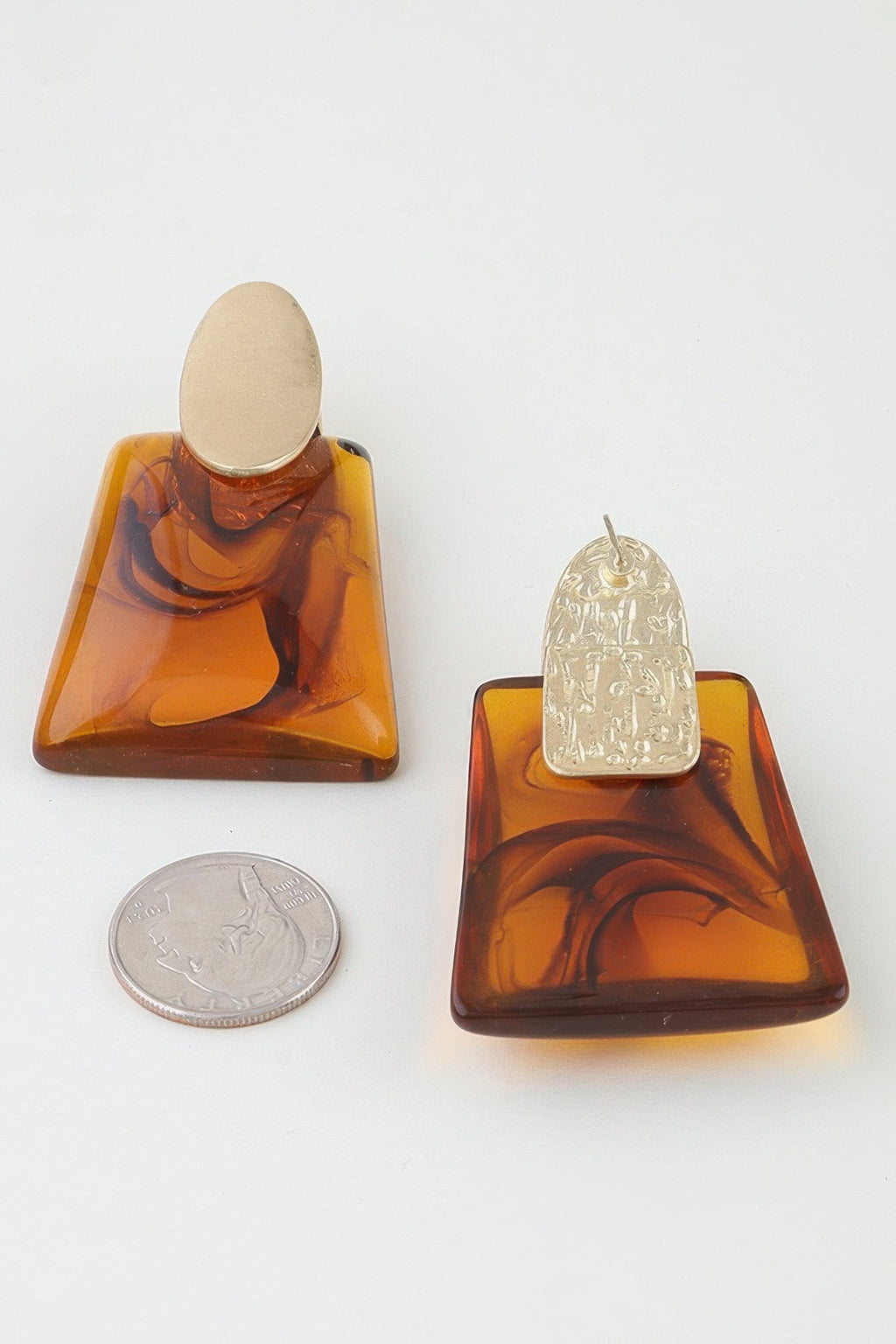 Abstract Marble Stone Fashion Earrings