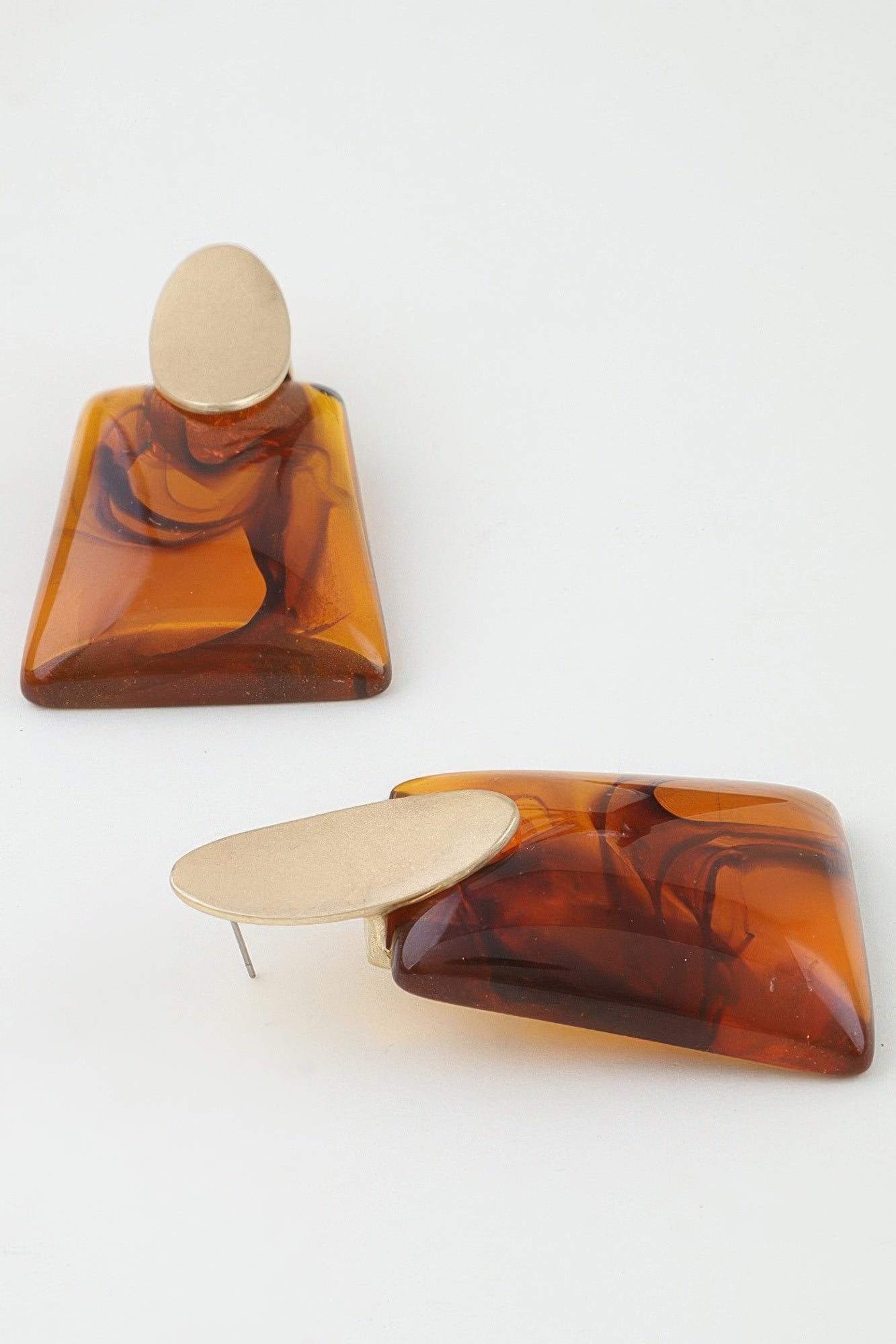 Abstract Marble Stone Fashion Earrings