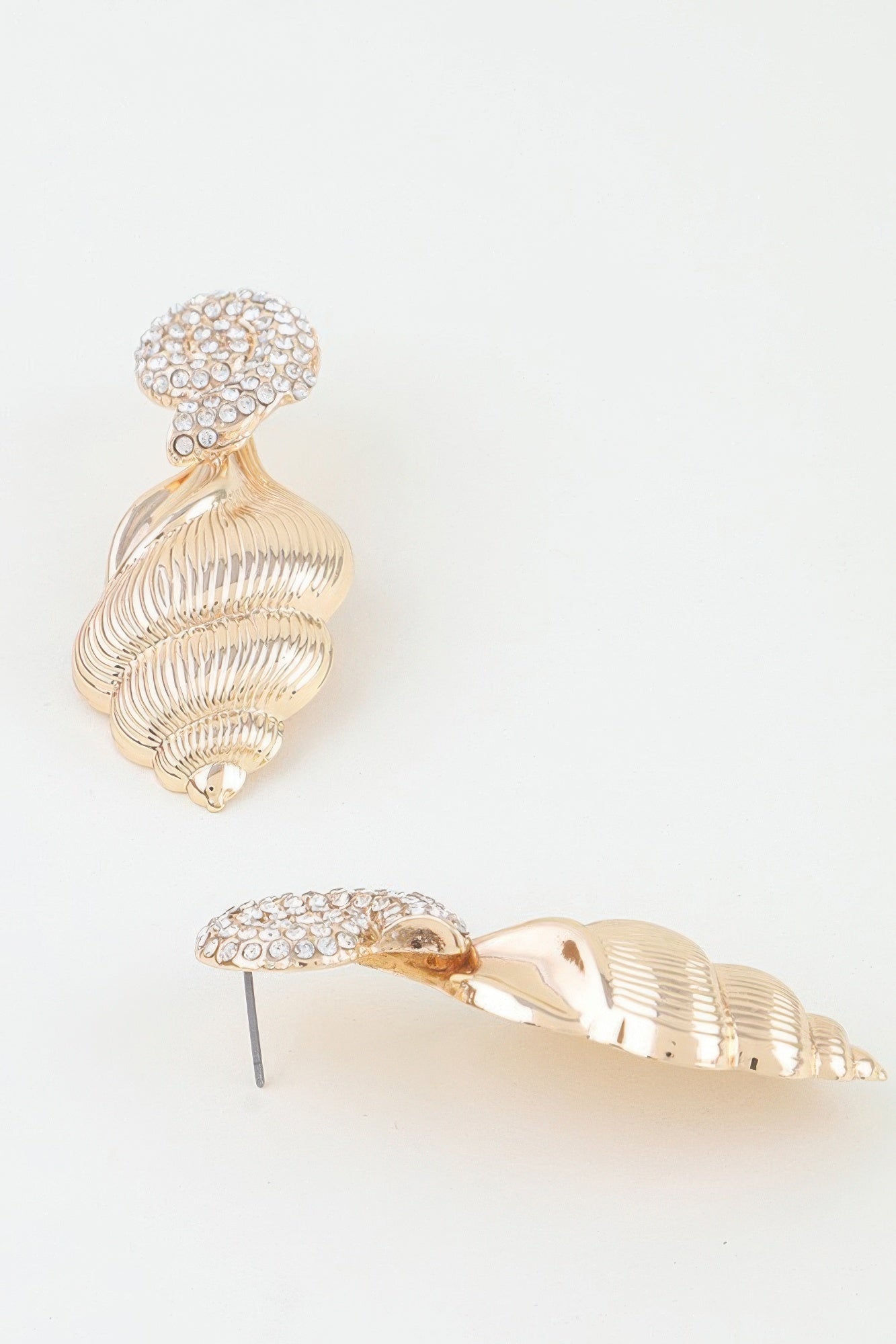 Bejeweled Conch Shell Earrings